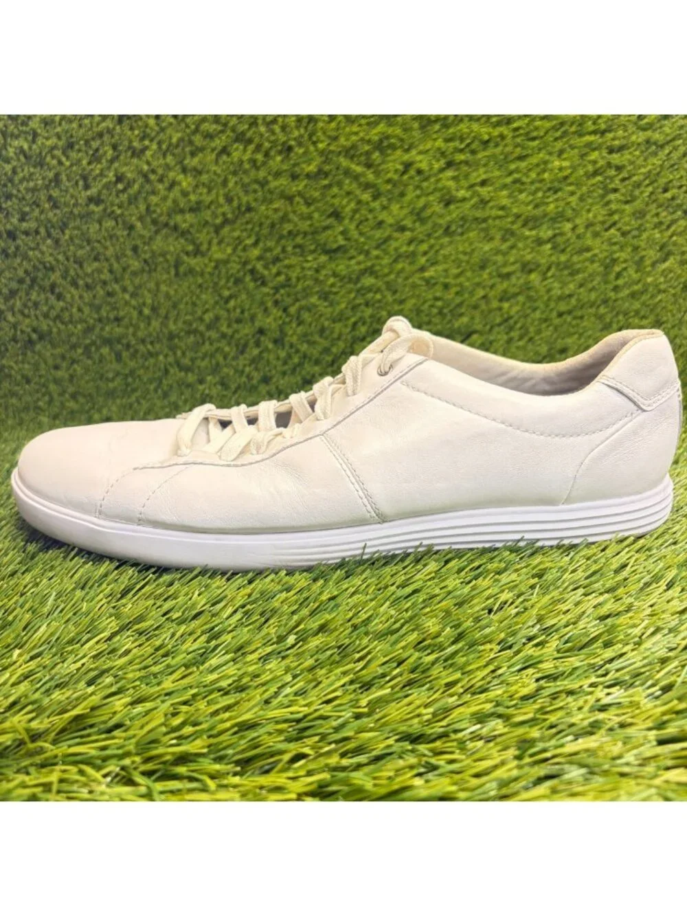 Cole Haan Grand Reagan Mens Size 13 White Casual Classic Leather Oxford Shoes